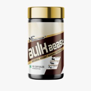 Muscle Fusion Bulk Beast – Natural Weight Gaining Formula with 3-in-1 Creatine Complex (60 Capsules)