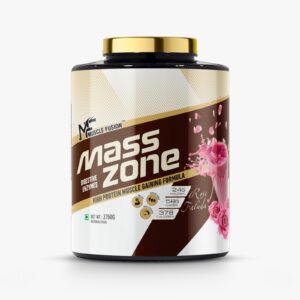 Muscle Fusion Mass Gainer – High Protein Muscle Growth Formula (Rose Faluda, 2750g)